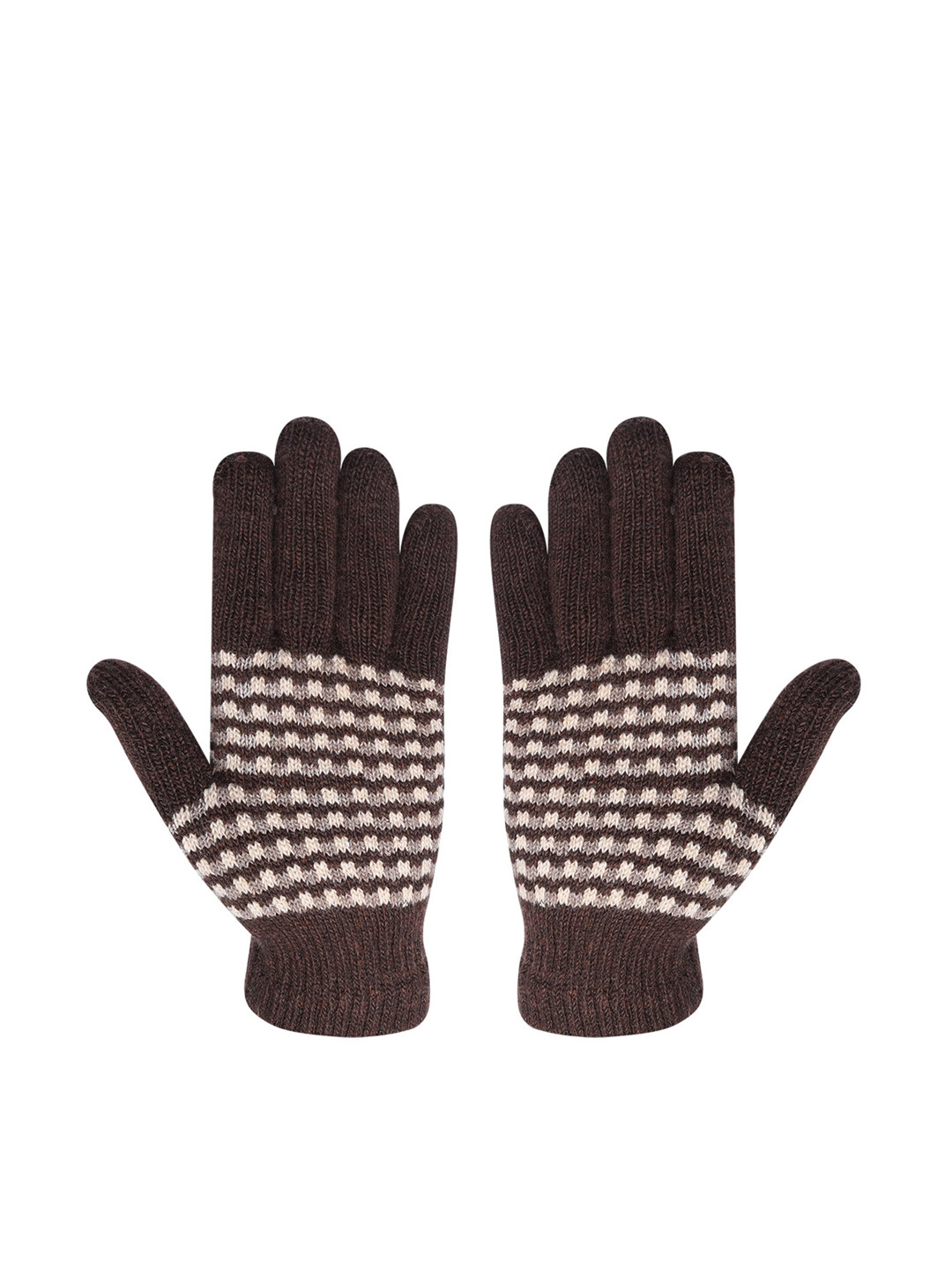 LOOM LEGACY Men Winter Acrylic Patterned Gloves