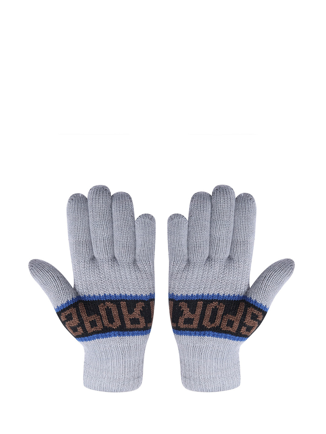 LOOM LEGACY Men Self Design Winter Acrylic Woolen Hand Gloves