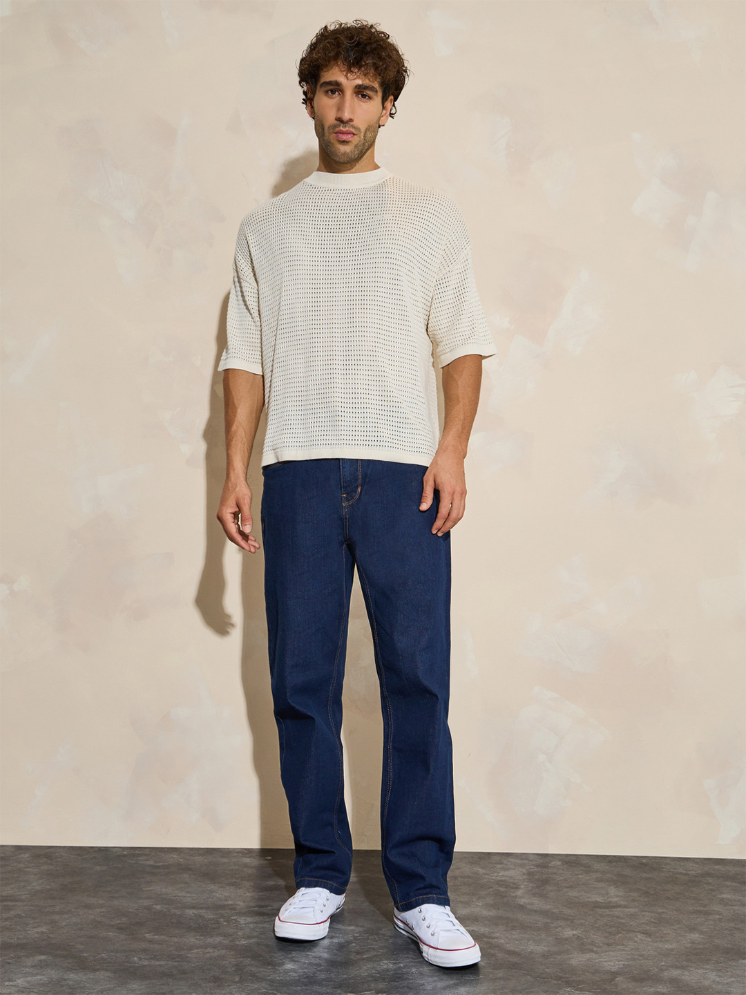 Styli Men Cotton Stretch 5-Pocket Relaxed Fit Jeans