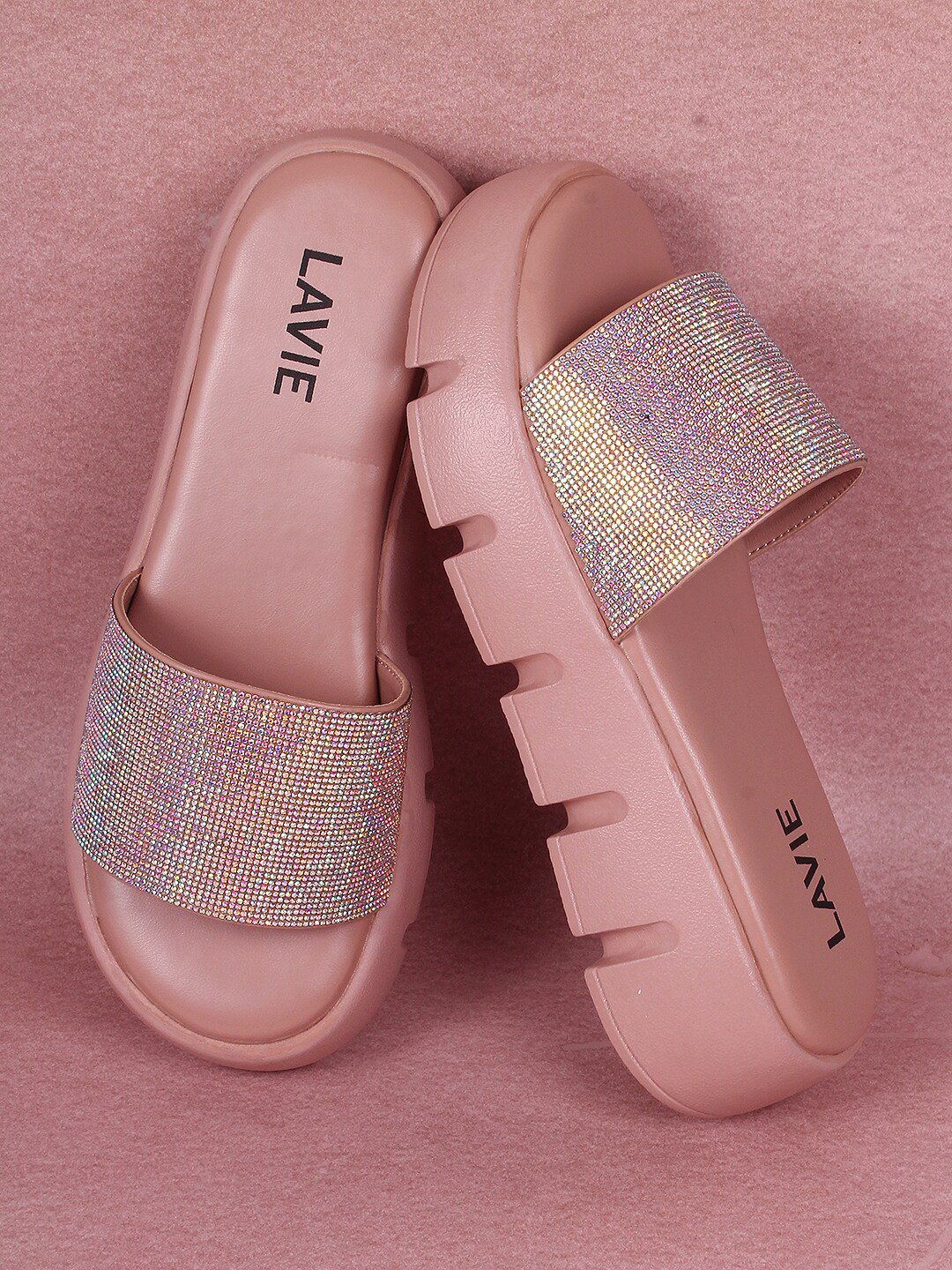 Lavie Glitter Bling Open Toe Heels