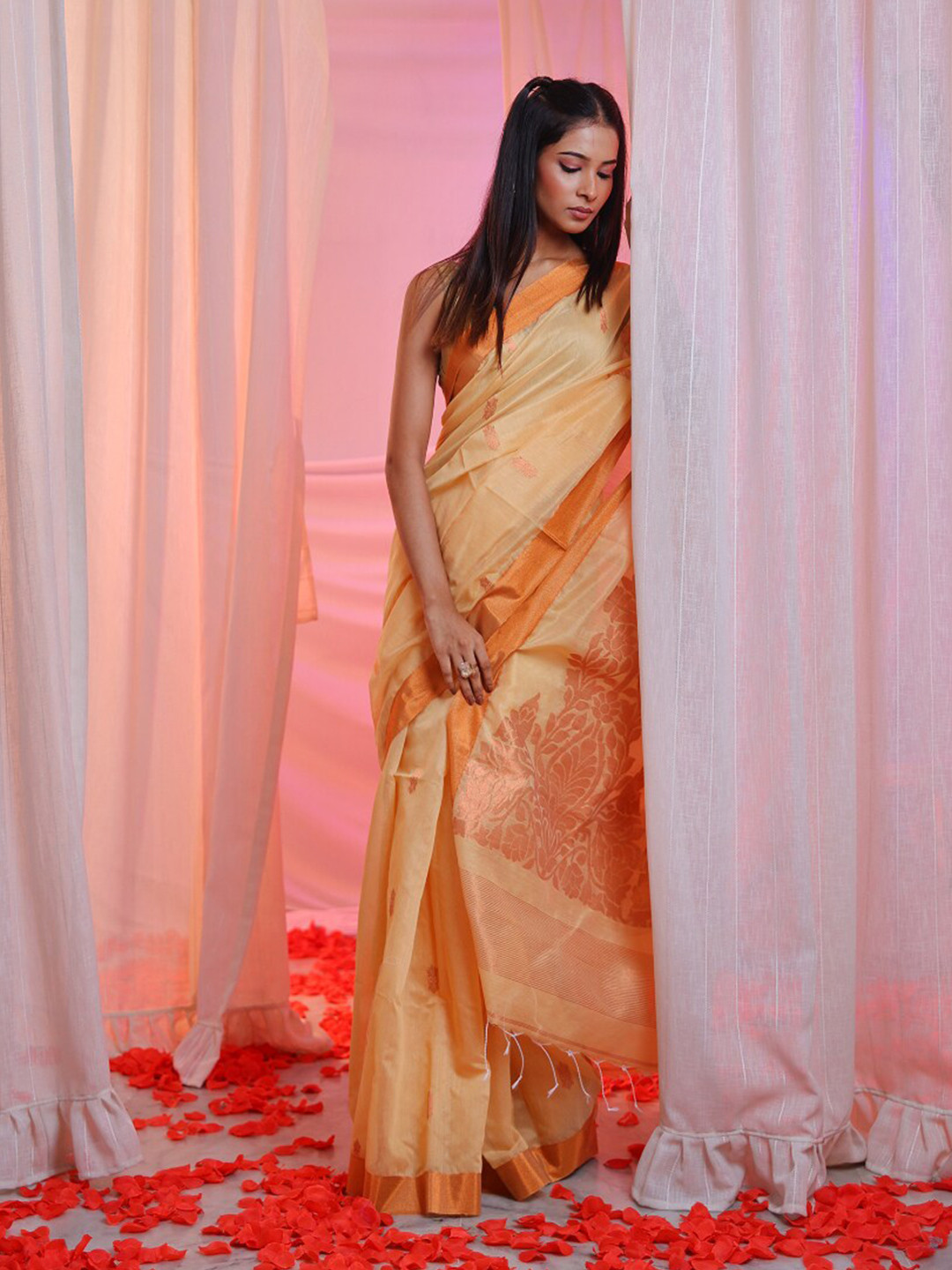 Charukriti Ethnic Motifs Detailed Zari Saree
