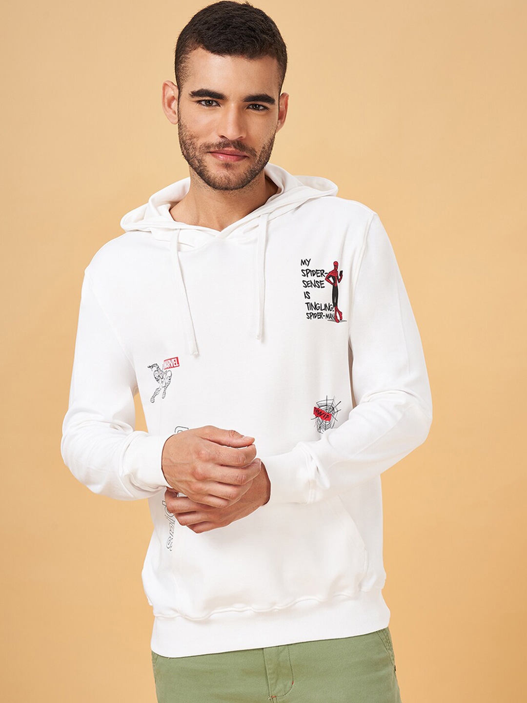 White hot sale spiderman hoodie