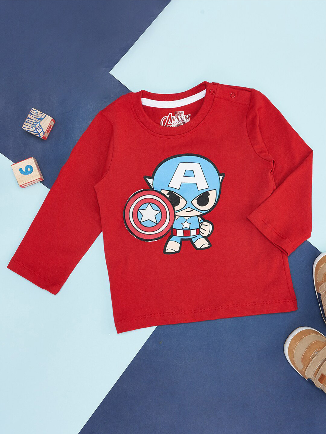 Pantaloons Baby Infants Avengers Printed Cotton T-shirt