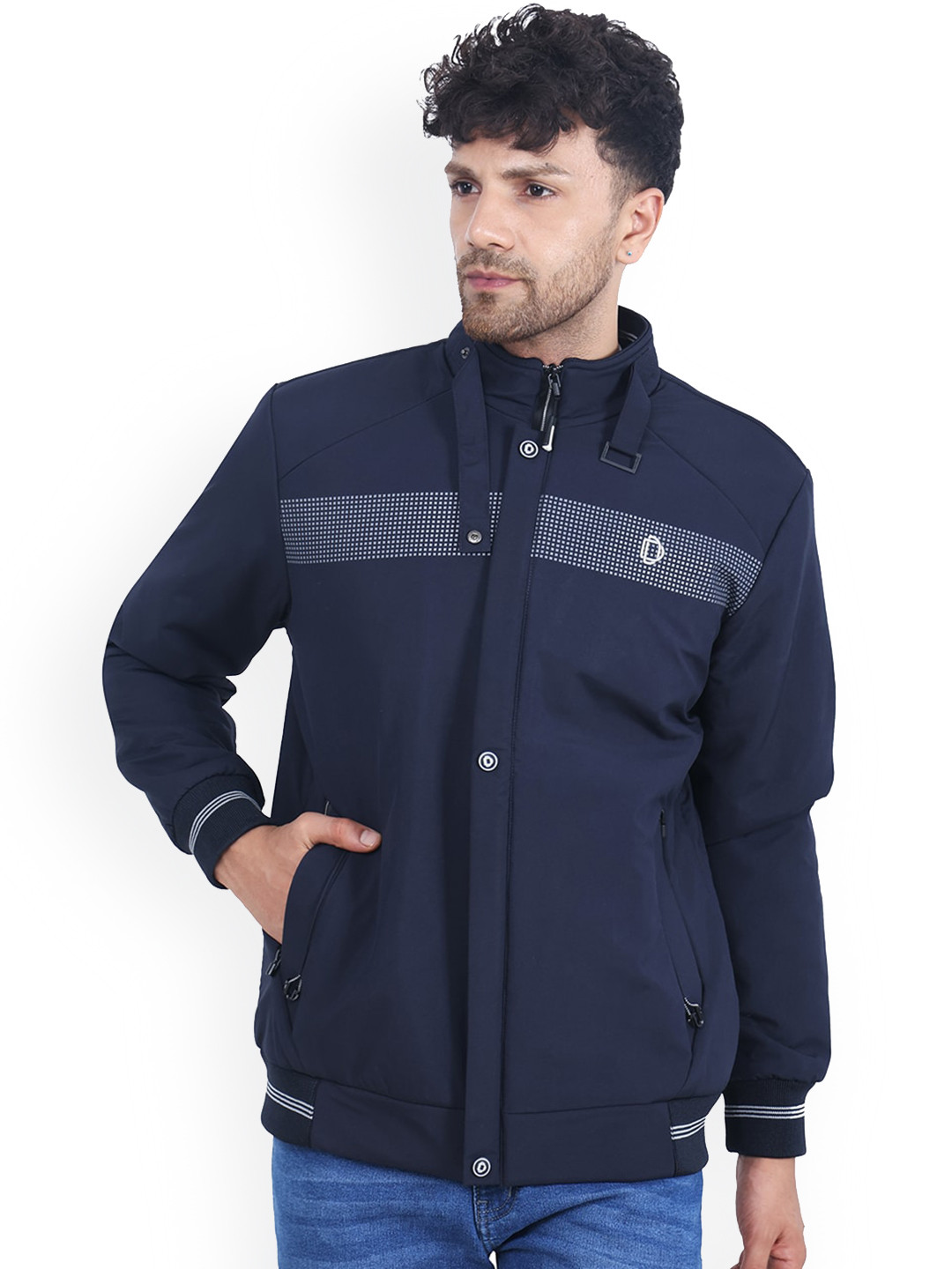 Dollar Socks Mock Collar Button Detail Sweatshirt