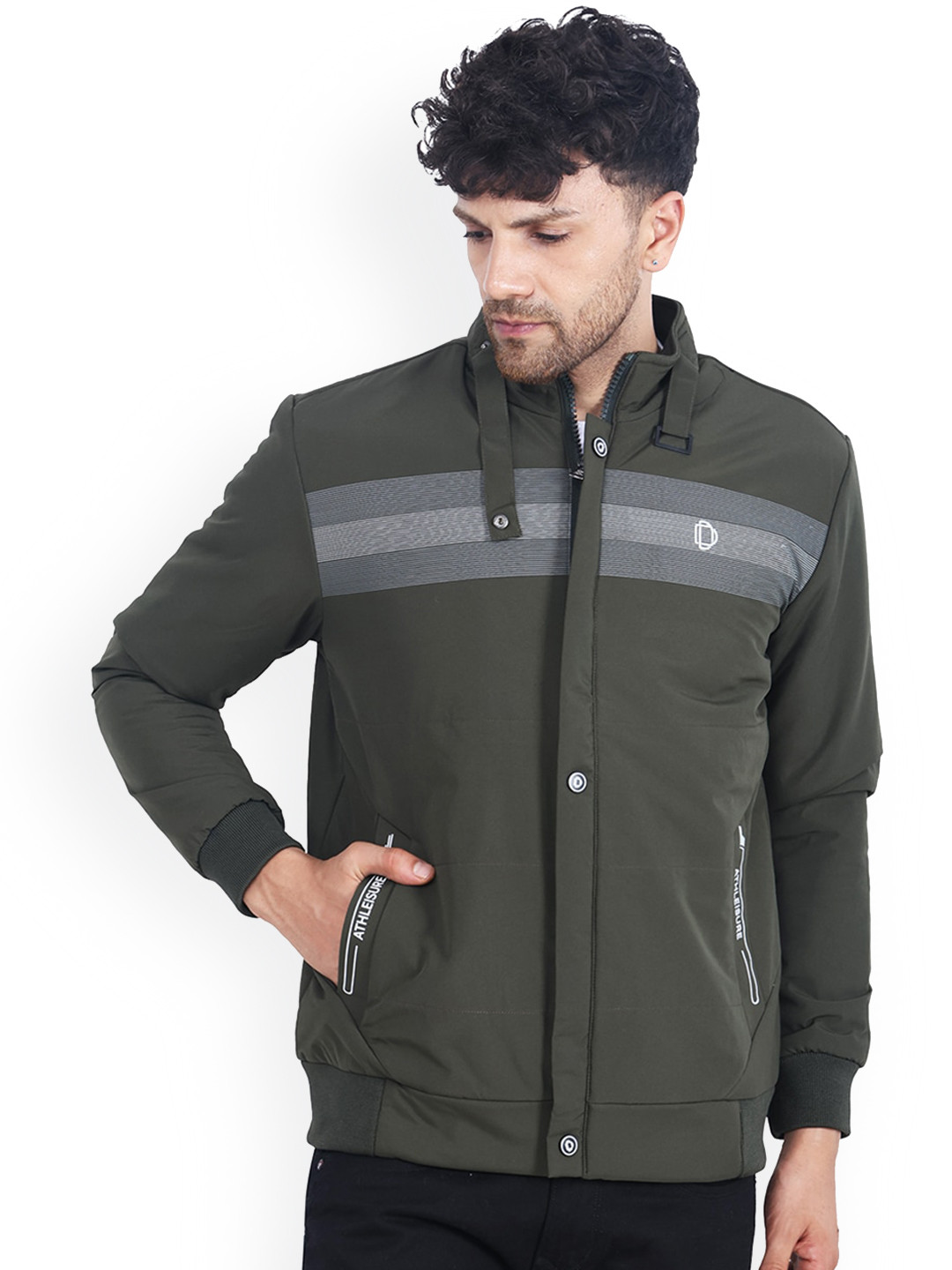 Dollar Socks Mock Collar Button Detail Sweatshirt