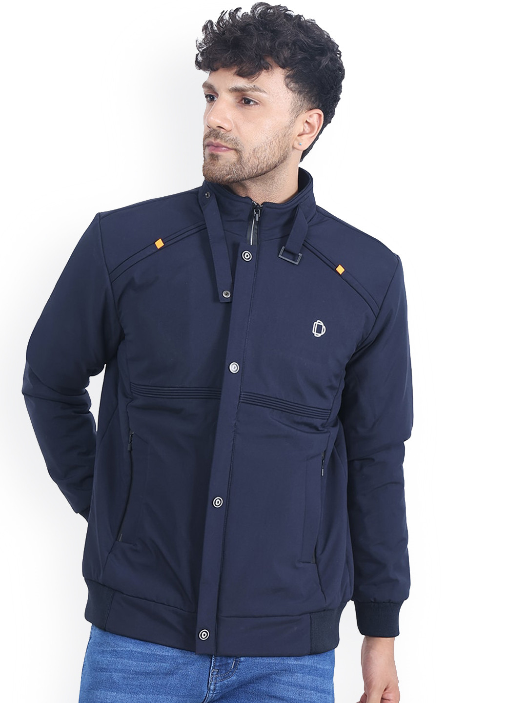 Dollar Socks Lightweight Mock Collar Padded Jacket