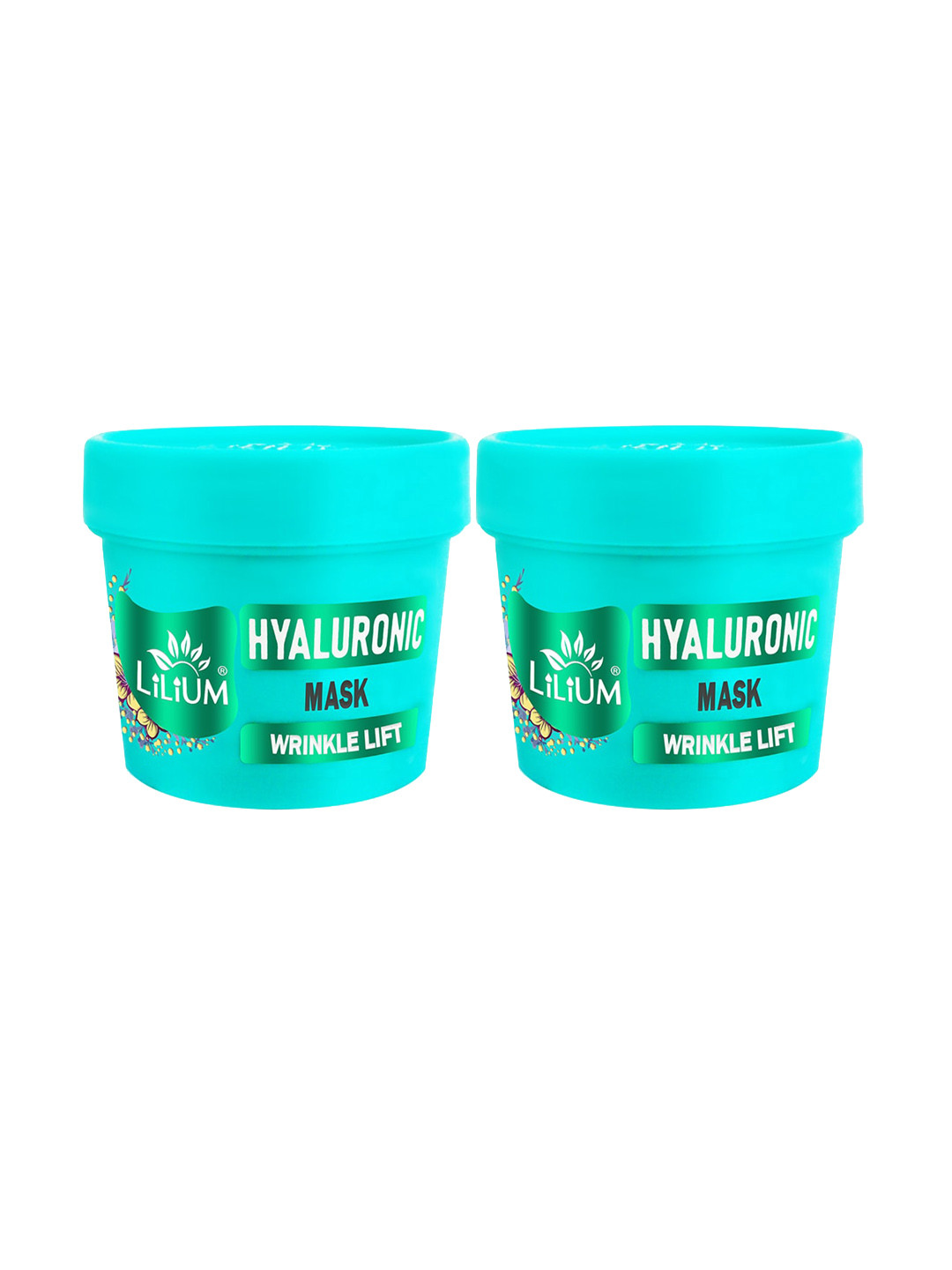 Lilium Set Of 2 Hyaluronic Face Mask For Wrinkle Lift Nourishing Extra Glow  - 100g Each