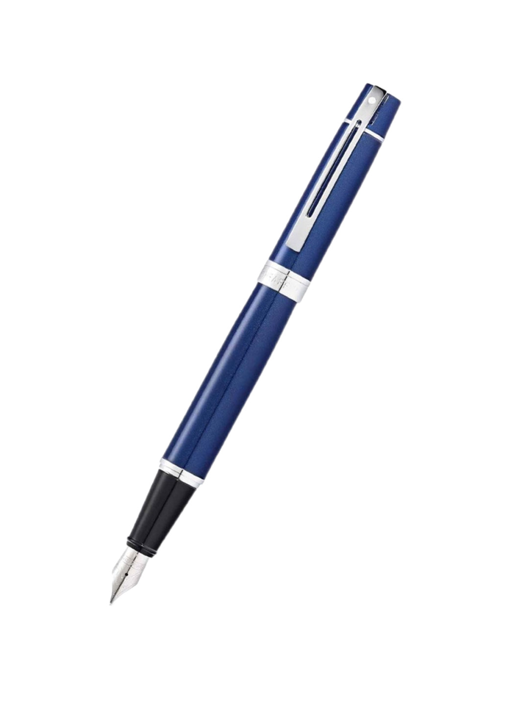 Sheaffer Blue with Chrome Trim E9341 Gift300 Medium Nib Fountain Pen