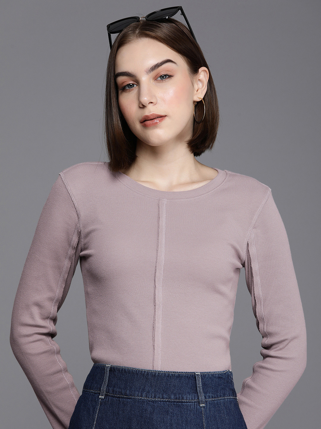 NEXT Ribbed Round Neck T-shirt