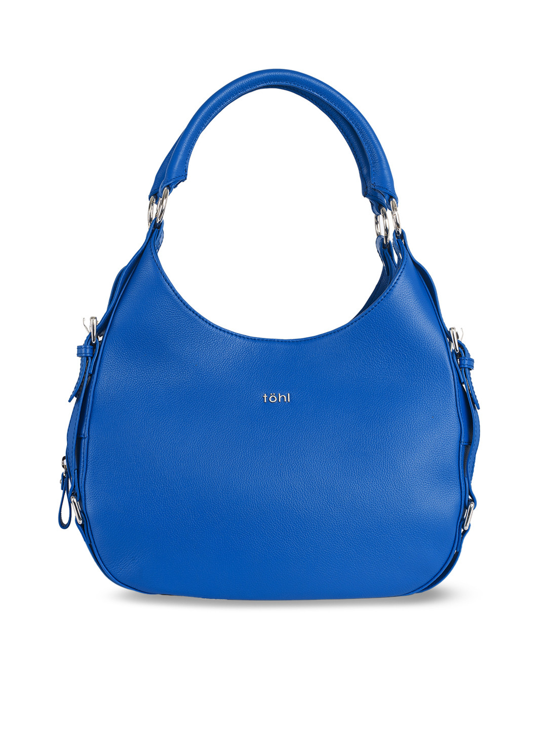 tohl Blue Solid Leather Shoulder Bag