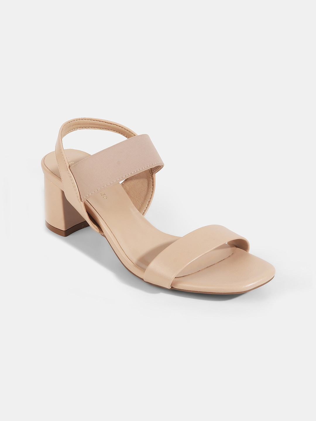 LEMON & PEPPER Open Toe Block Heels