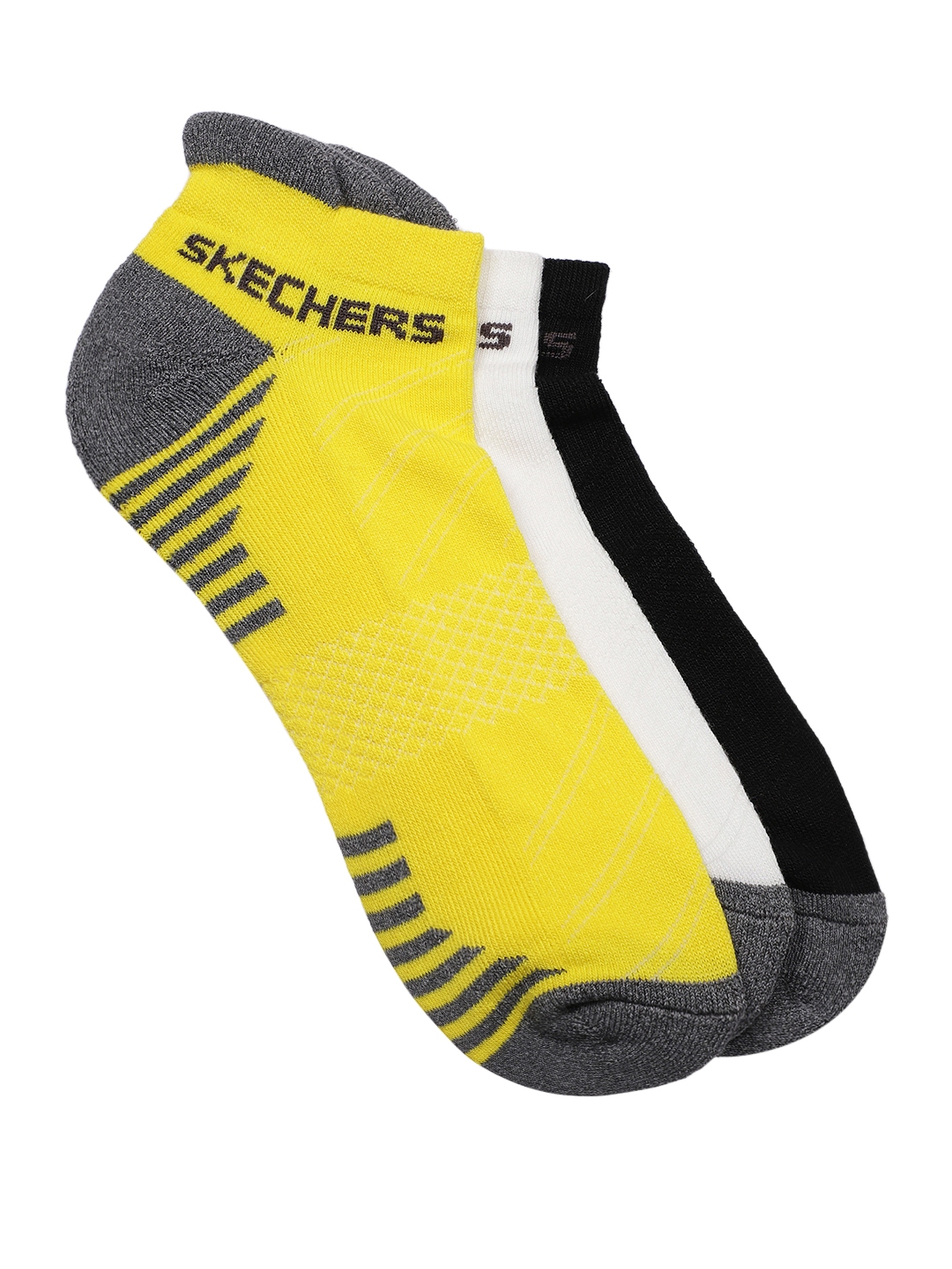 Buy Skechers Men Set of 3 Patterned Ankle Length Socks Socks for Men 25005206 Myntra