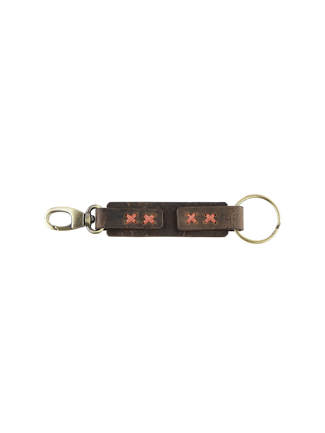 Aditi Wasan Stiched Detailing Genuine Leather Key chain