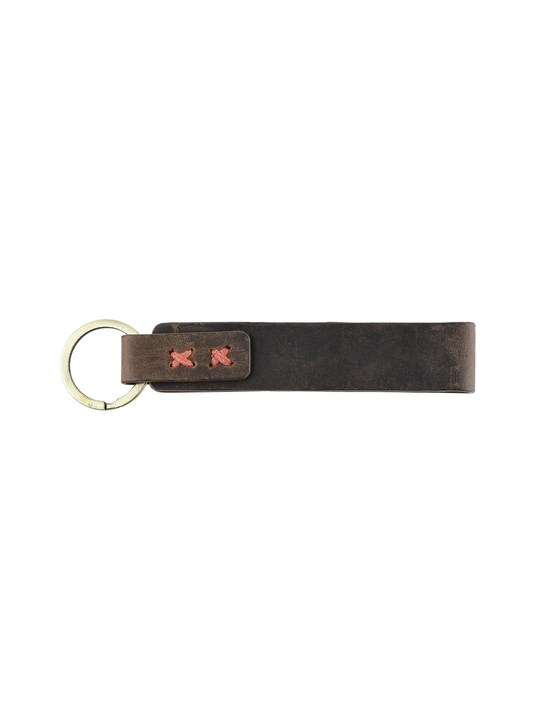 Aditi Wasan Stiched Detailing Genuine Leather Key chain