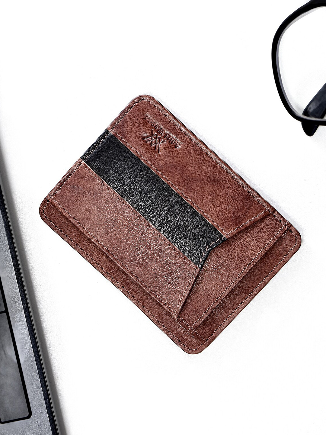 Aditi Wasan Women Colourblocked Leather Card Holder