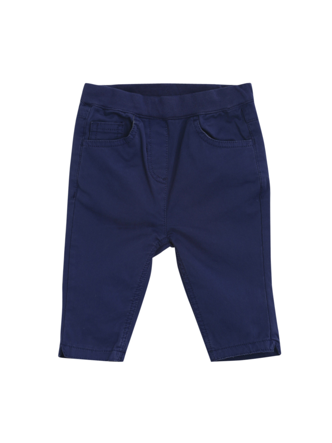 MINI KLUB Girls Navy Blue Solid Regular Fit Capris