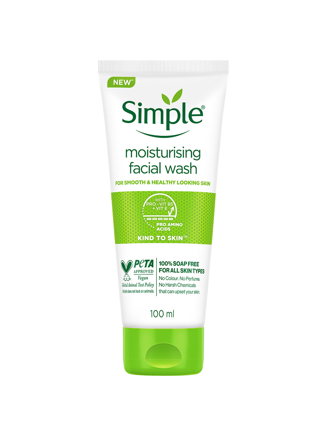 Simple Kind to Skin Moisturising Facial Wash with Pro-Vit B5 & Vit E  - 100ml