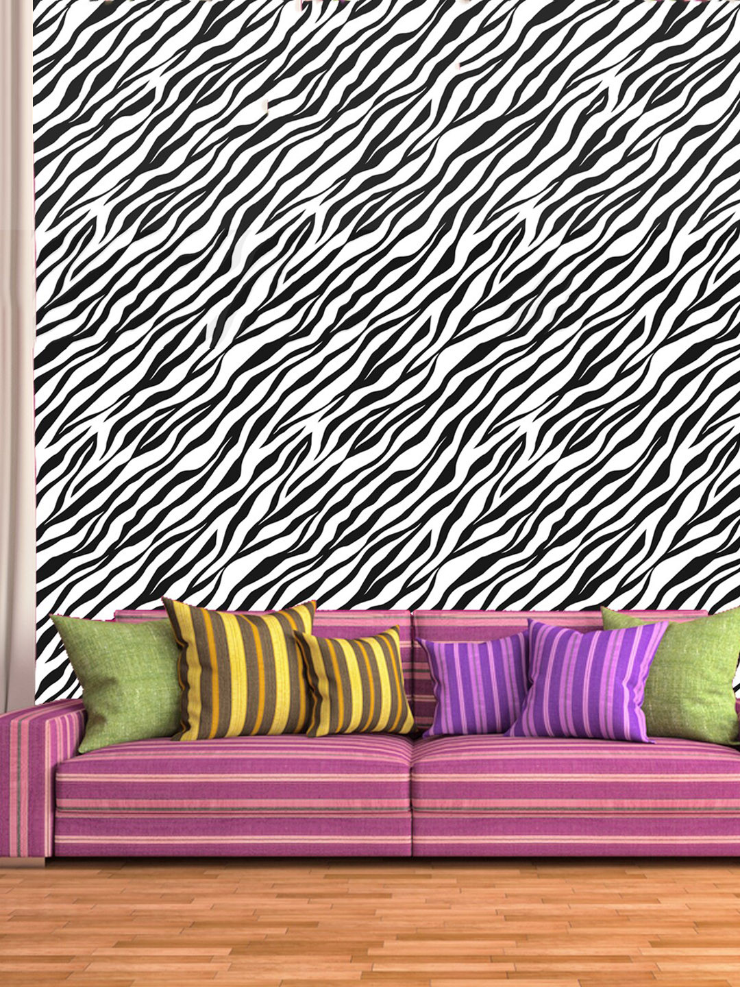 WallDaddy White & Black Abstract Design Wall Sticker