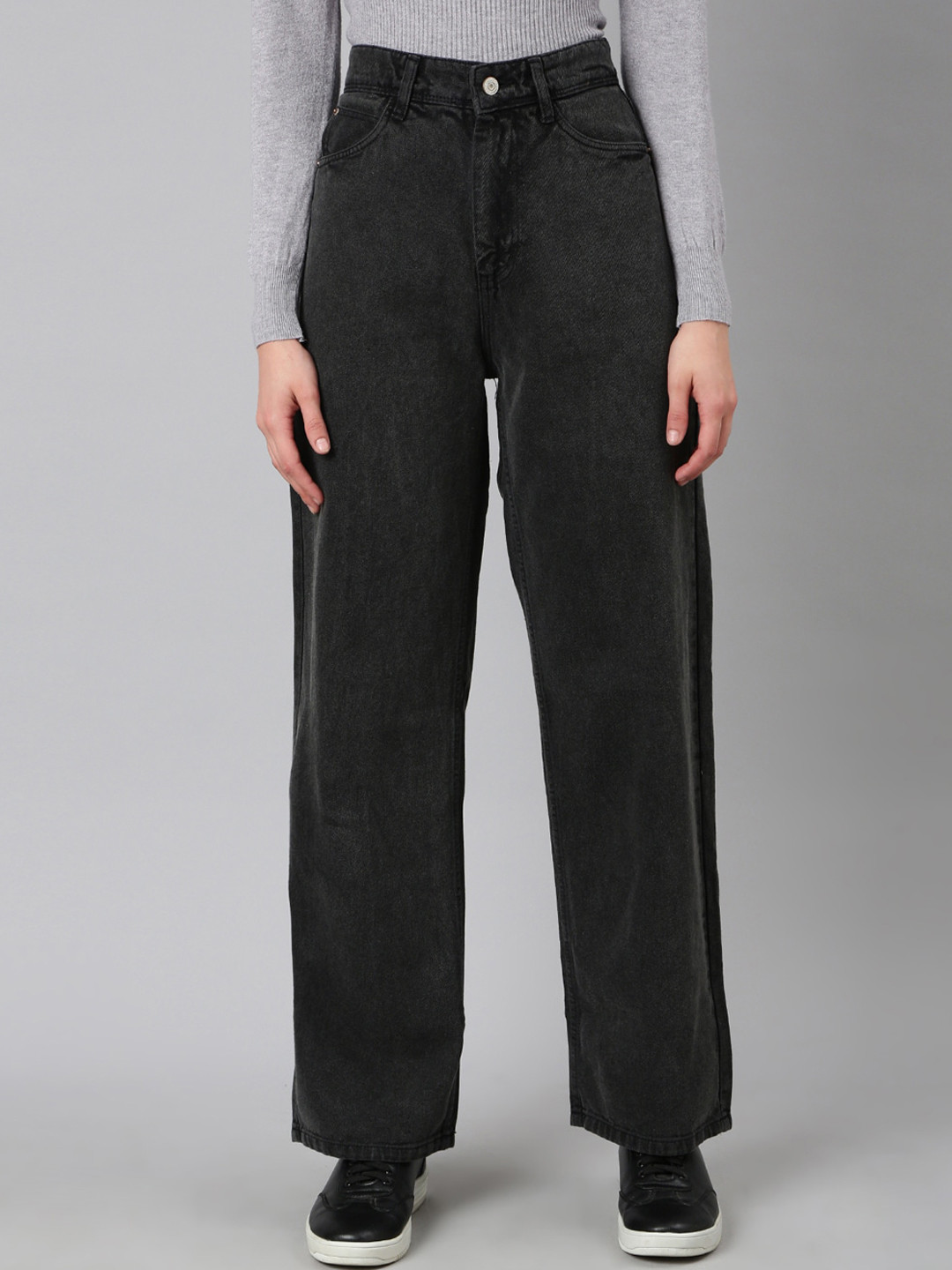 SHOWOFF Women Wide Leg Clean Look Jeans
