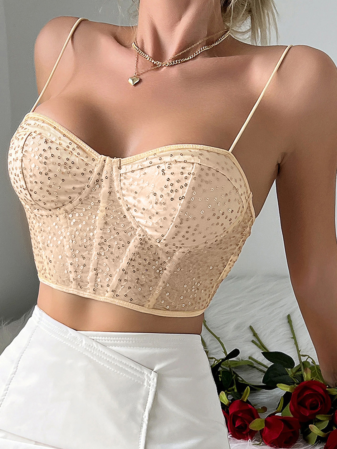 glitter bralette top