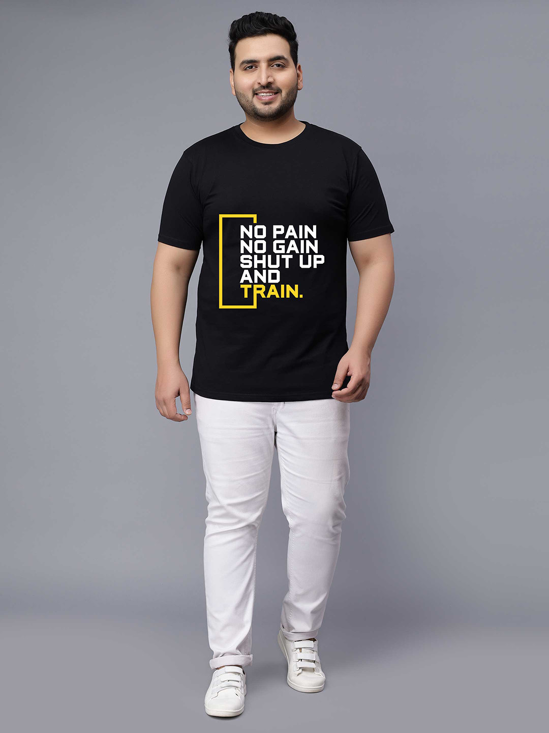 Toodle Plus Men Plus Size Cotton Printed T-Shirt