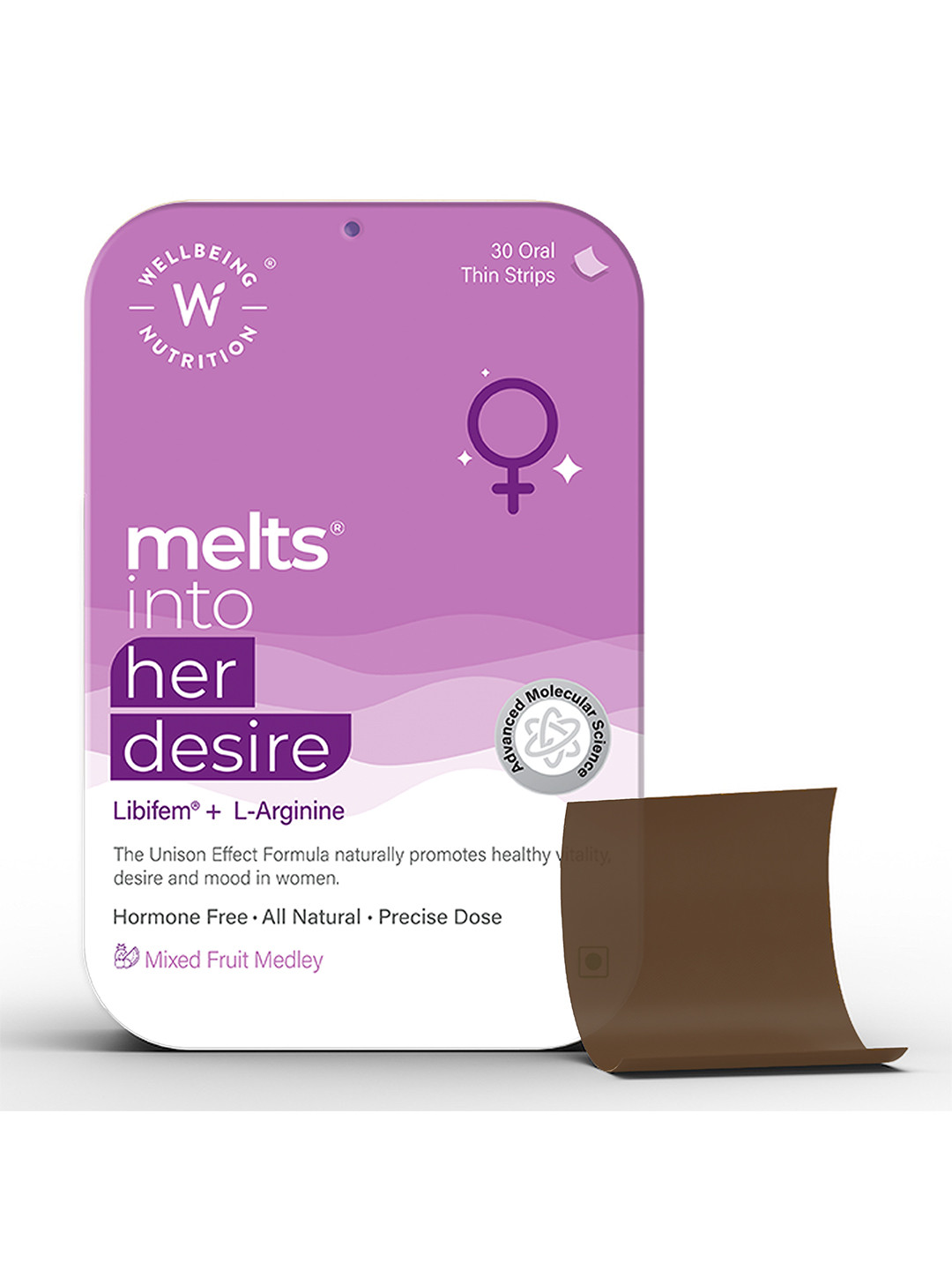 Wellbeing Nutrition Her Desire MixedFruit Flavor Fenugreek Increase Energy Melts 30 Strips