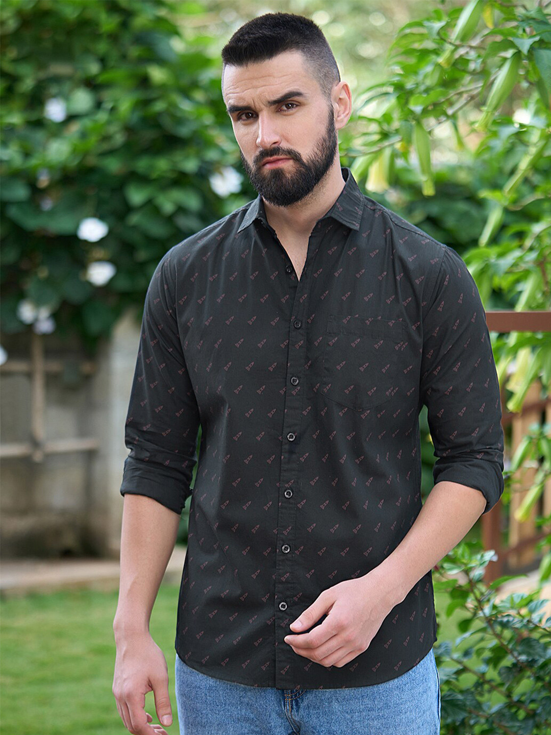 DILLINGER Conversational Printed Pure Cotton Casual Shirt