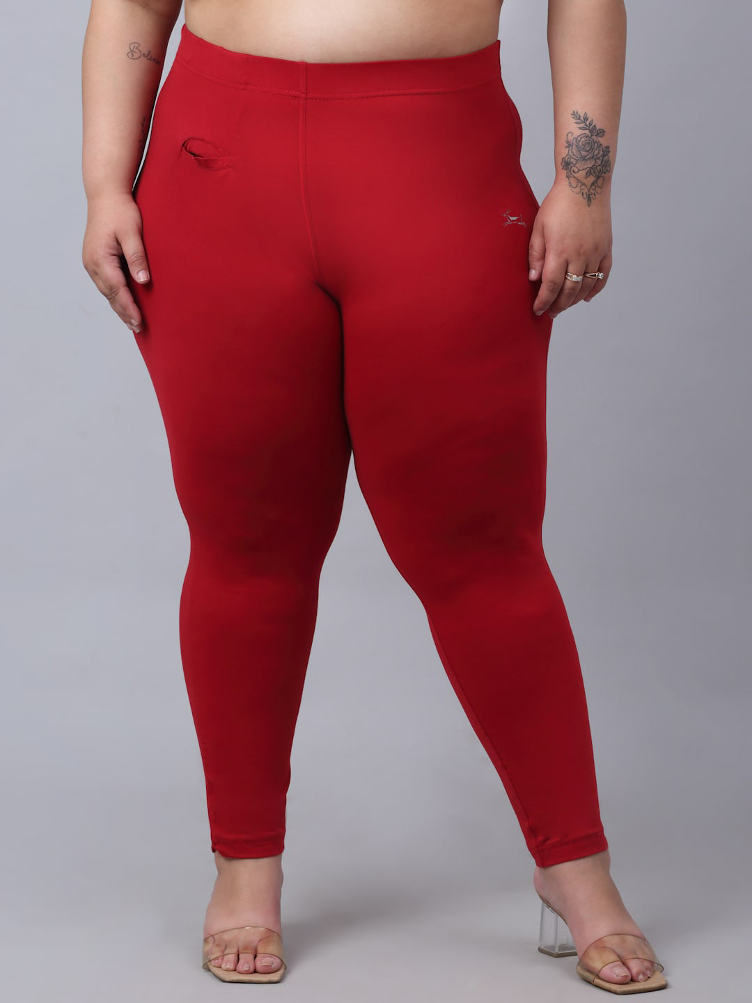 Trend Level Women Super Plus Size Mid Rise Easy Wash Trousers