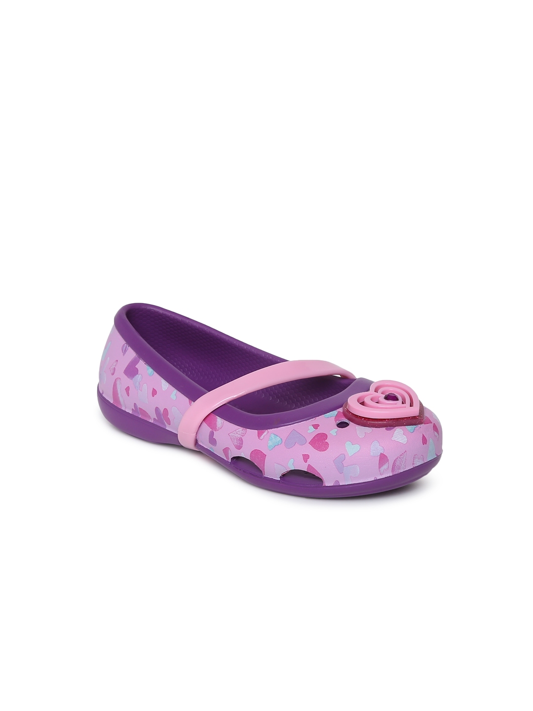 girls purple crocs