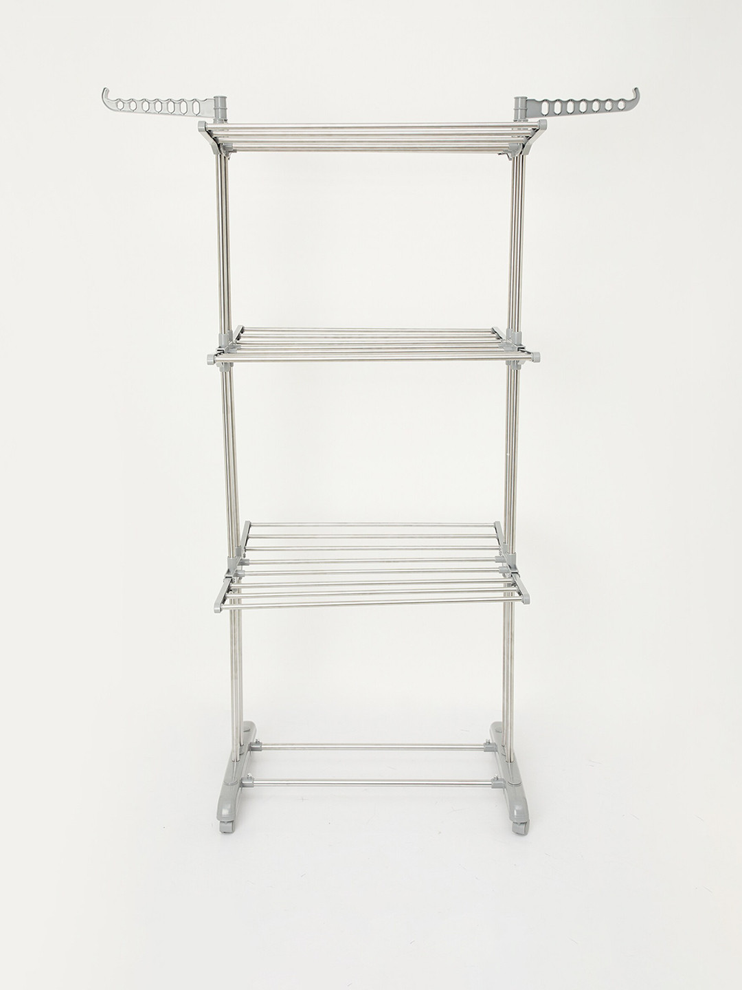 Home Centre Omnia Grey Stainless Steel 3-Tier Clothes Drying Rack