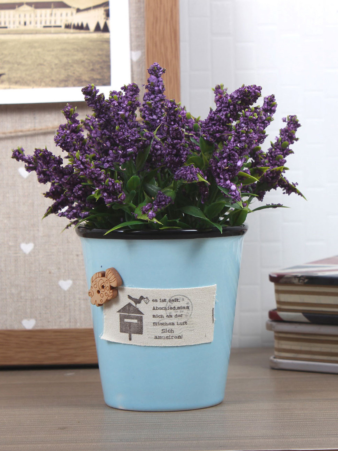 Art Street Green & Purple Artificial Plant