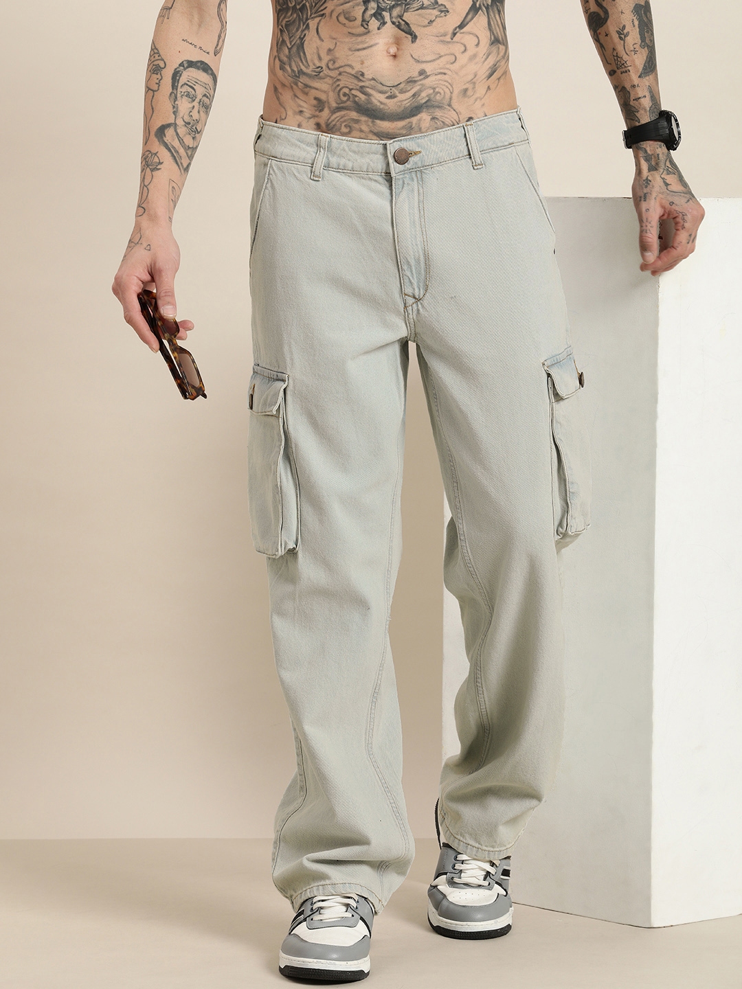 MR P. Relaxed Cotton Elasticated Trousers for Men