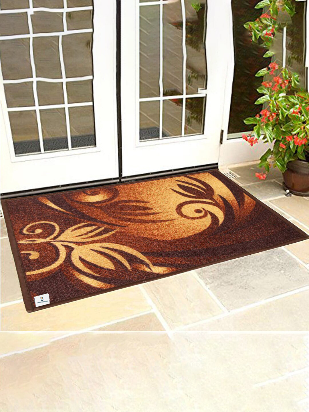 Kuber Industries Brown Size Large 71 X 47 Cm Cotton Water Absorbent Rectangle Doormat
