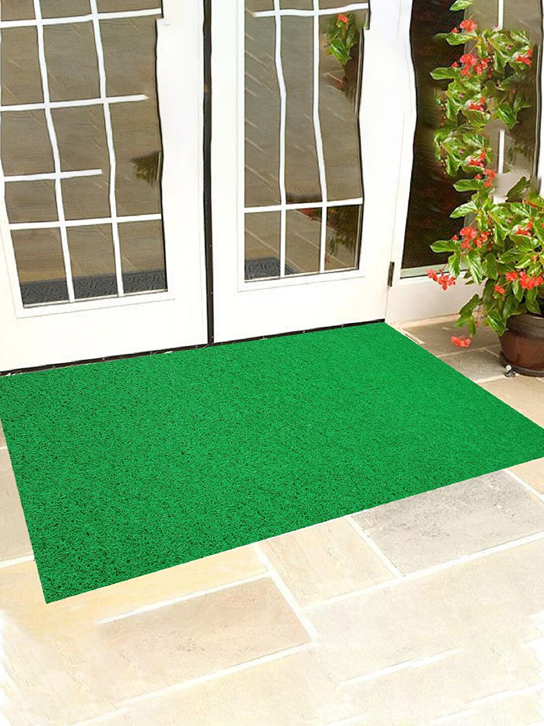 Kuber Industries Green Versatile & Risk Free Doormat