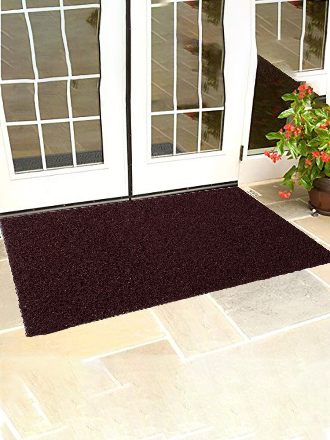 Kuber Industries Brown Multipurpose Door Mat
