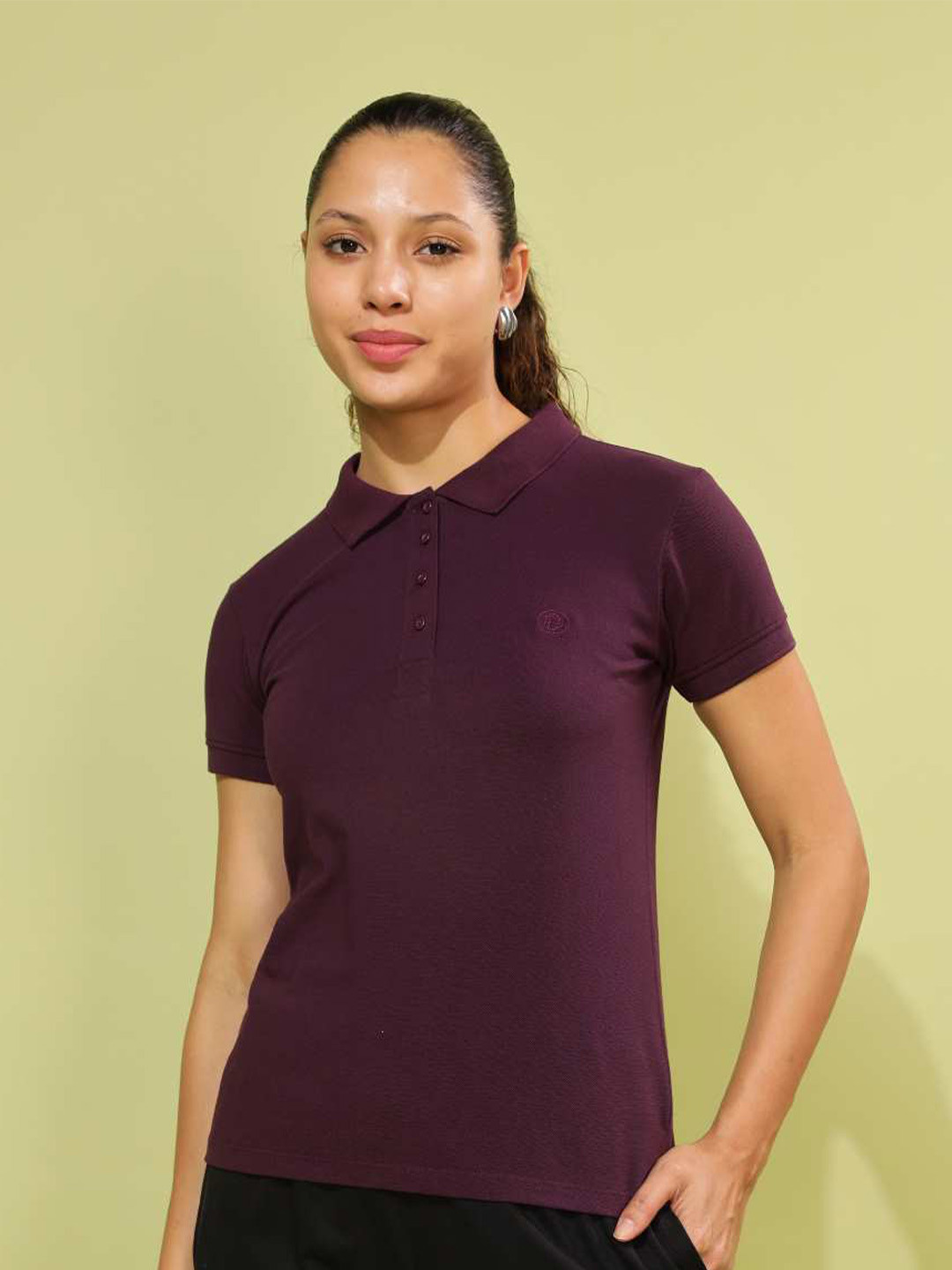 Dollar Women Rich Cotton Super Soft Solid Collar Neck Polo Tshirt