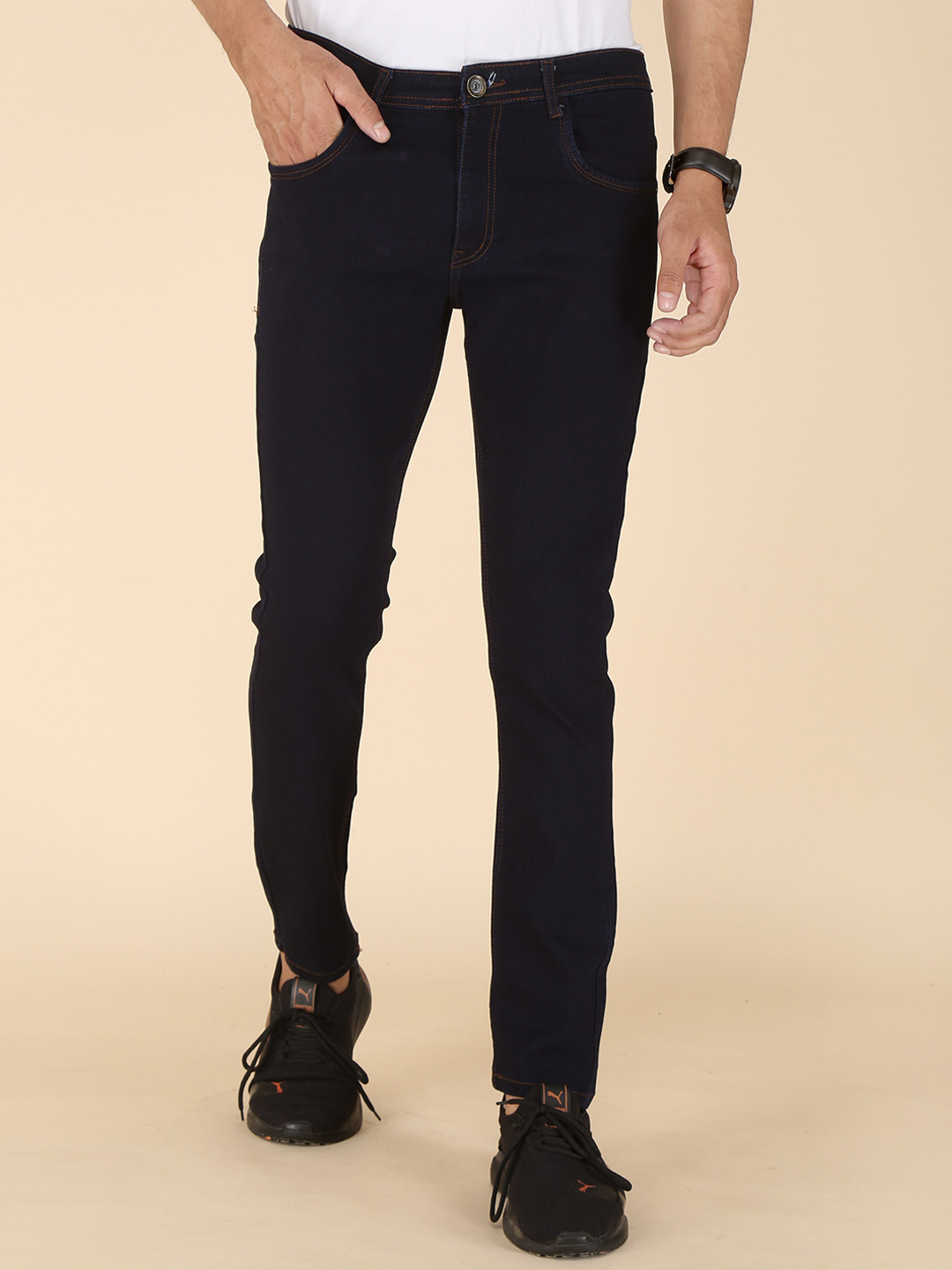 FUBAR Men Slim Fit Clean Look Jeans