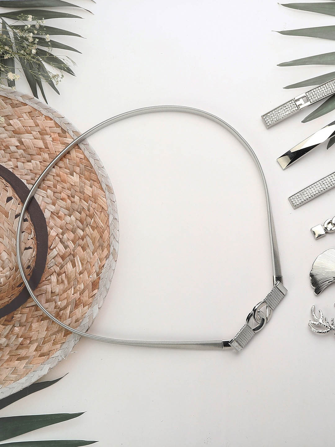 DressBerry Women Silver-Plated Belt