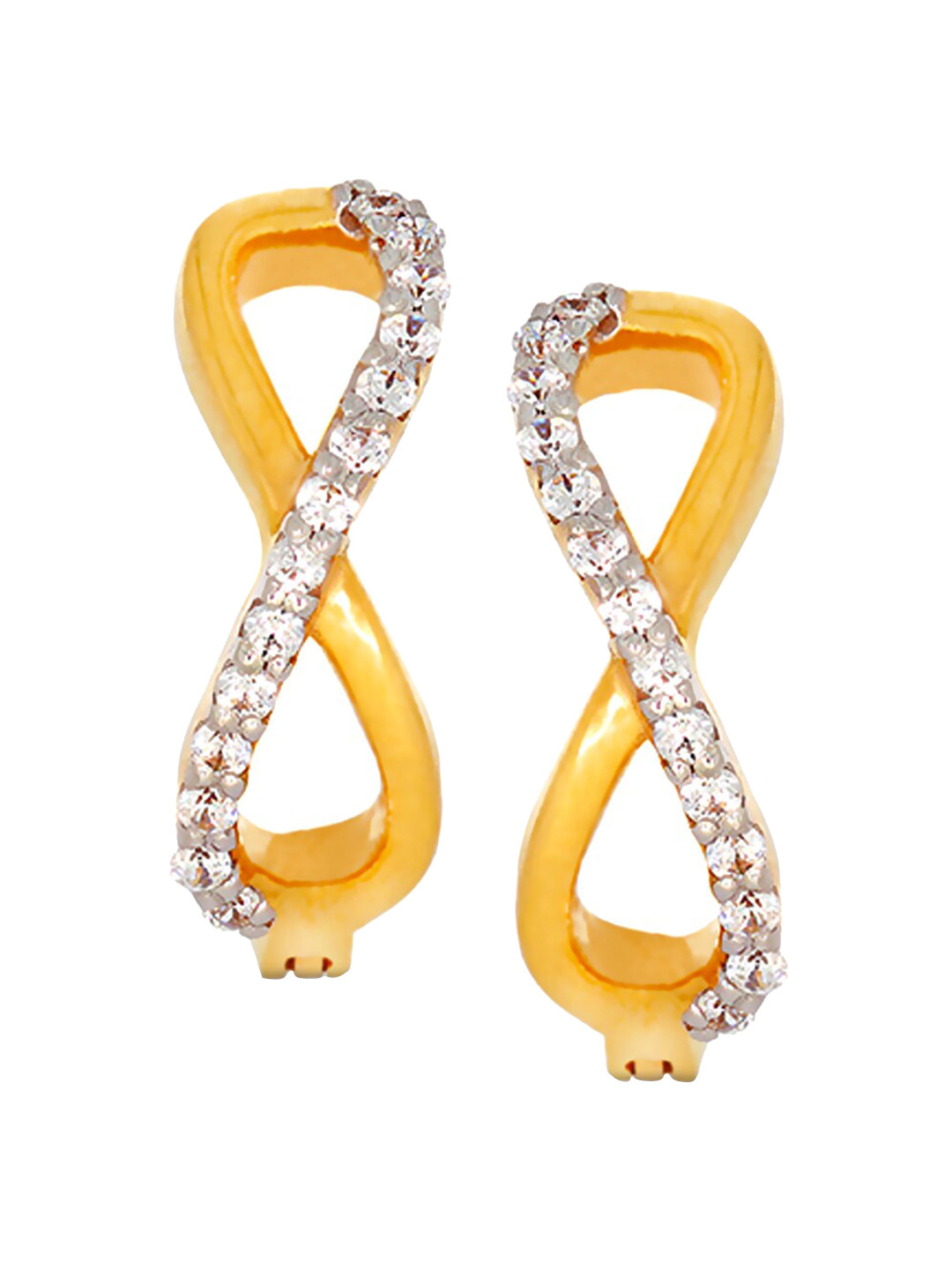 BHIMA Infinity Stone Ring 22KT Gold Earrings-2.72gm