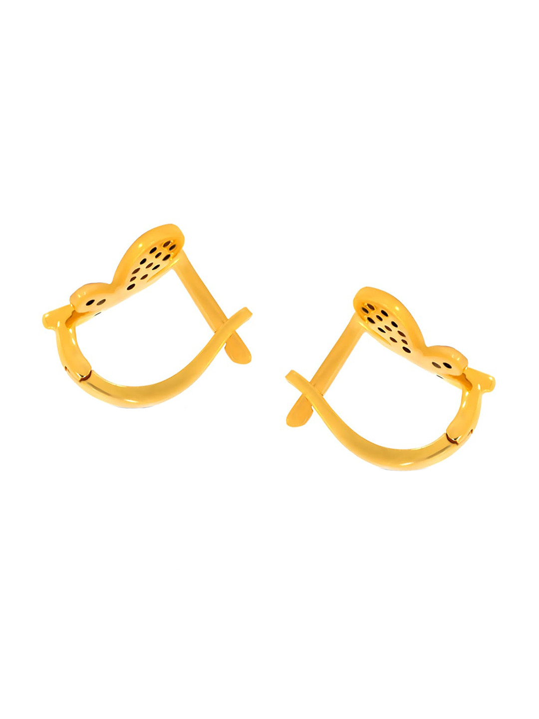 BHIMA 22K Hallmark 916 Purity Yellow Gold Butterfly Stone Ring Stud