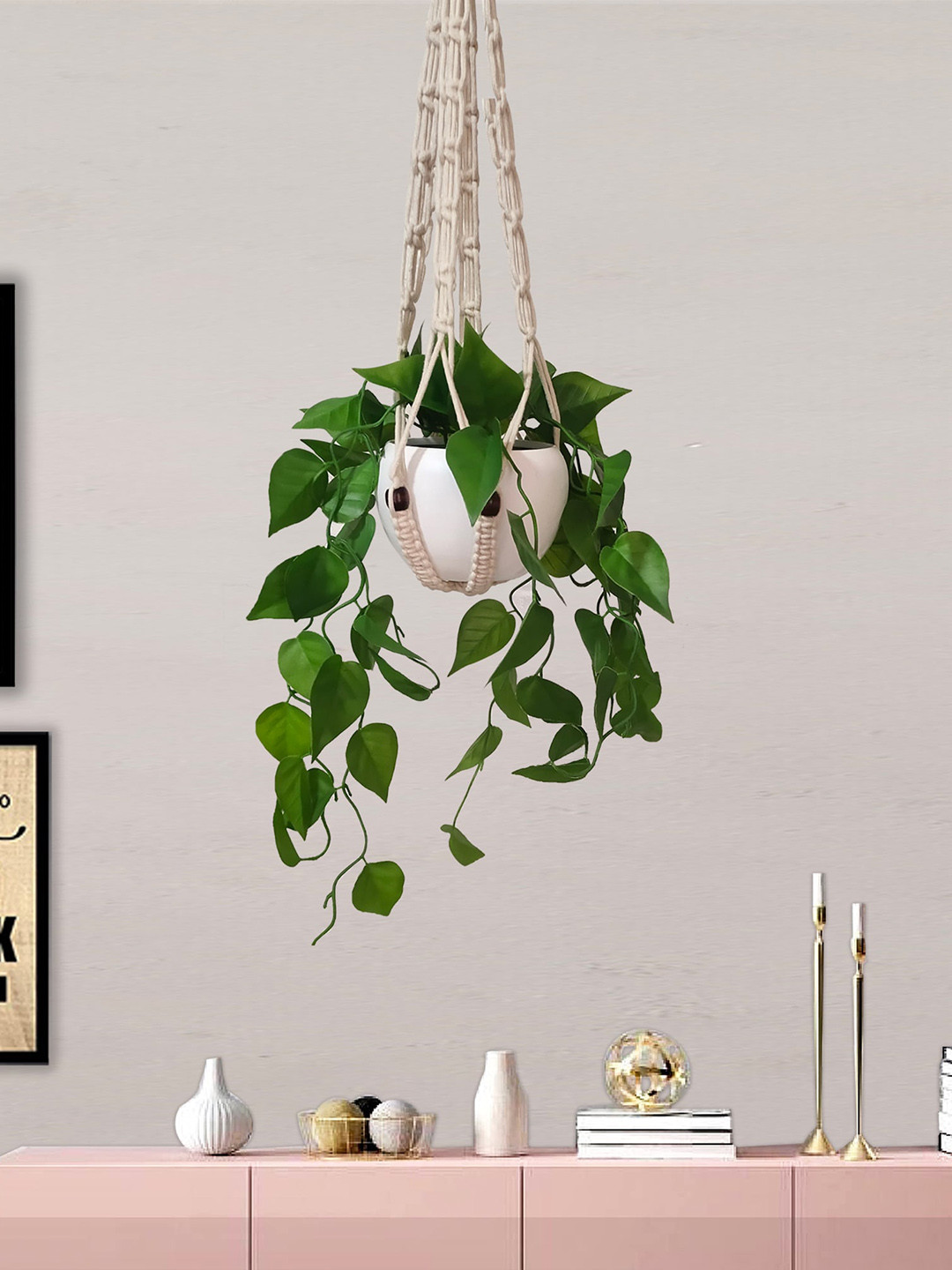 Homesake 2-Pcs Green Hanging Vine Artificial Plant Leaves