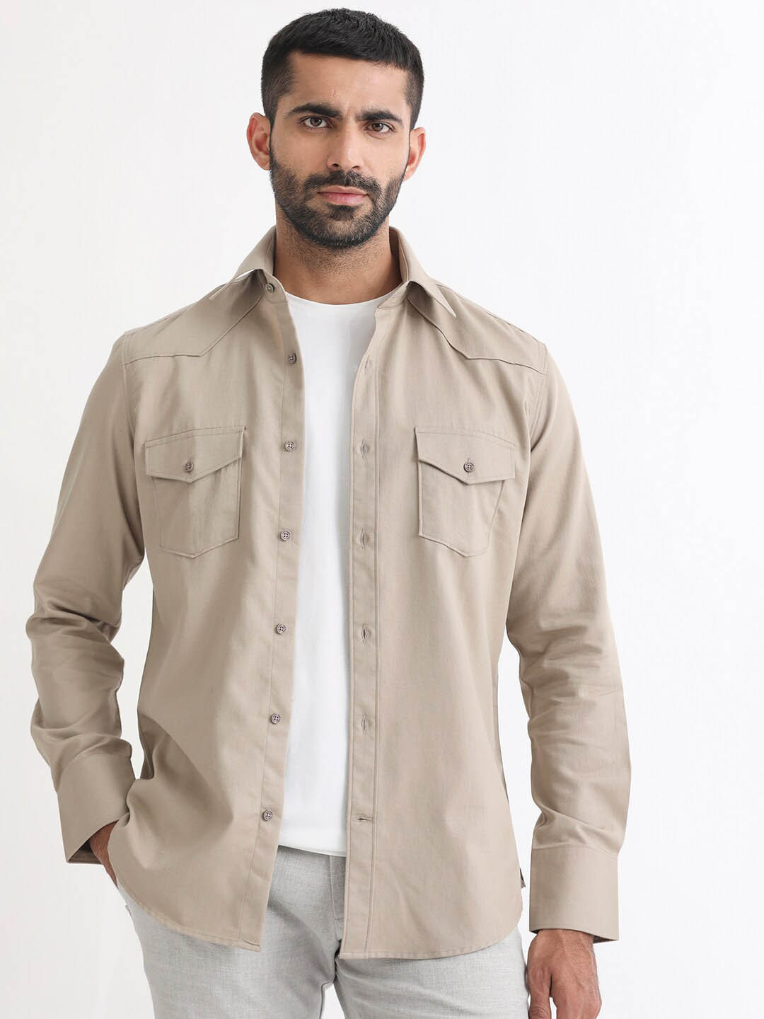 RARE RABBIT Men Belia Slim Fit Cotton Shirt