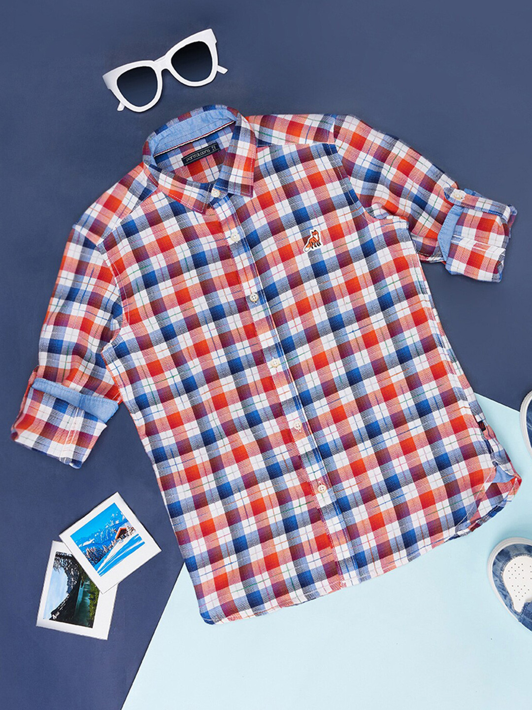 Pantaloons Junior Boys Checked Cotton Casual Shirt