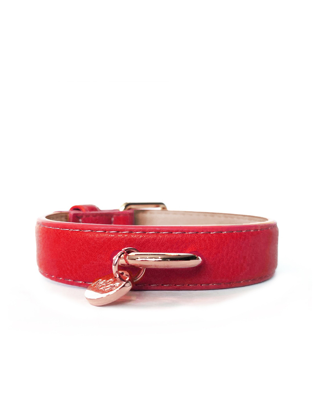 Milk & Pepper Red Textured Dog Collar