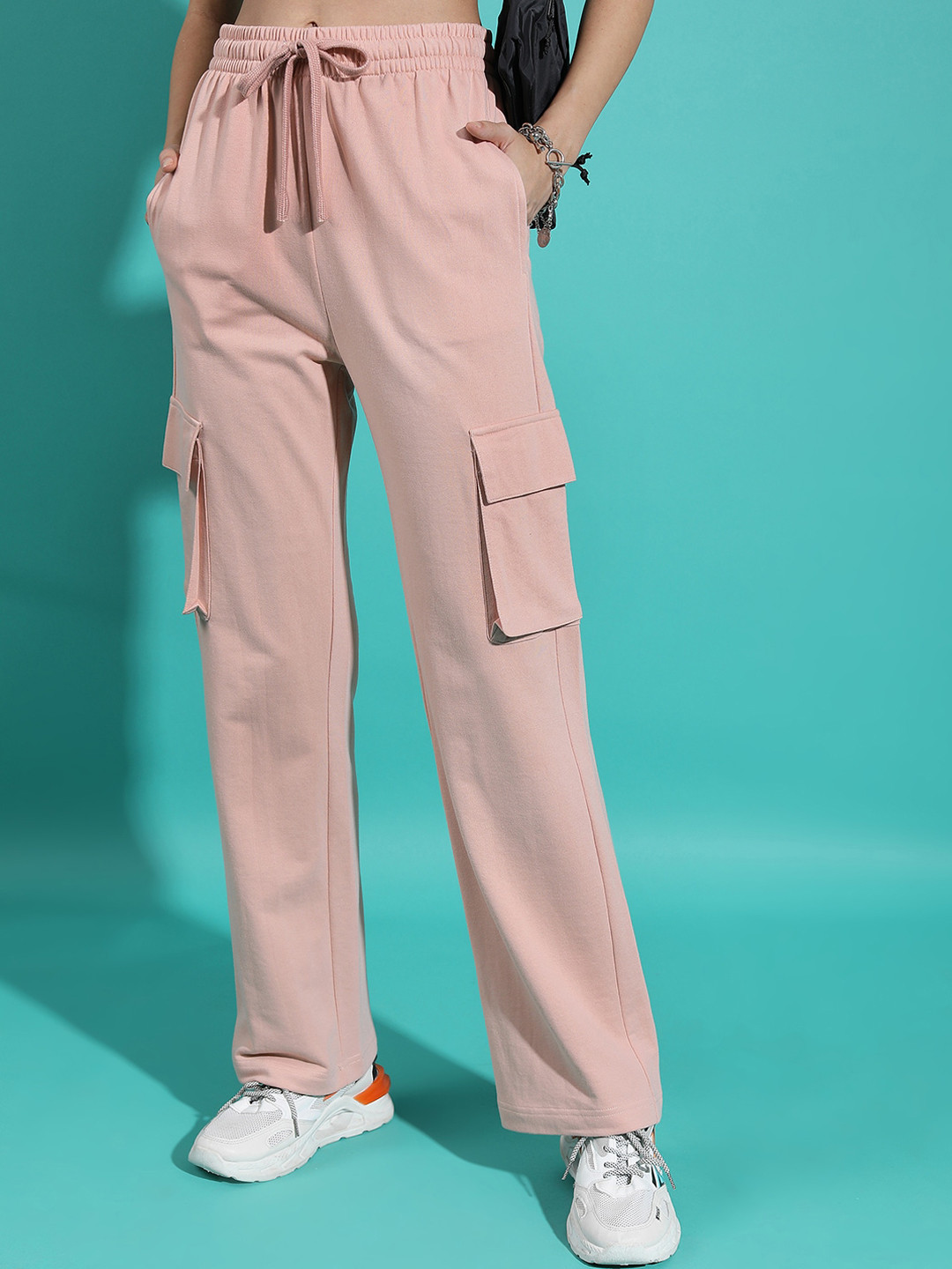 Tokyo Talkies Women Nude-Coloured Mid Rise Cargos