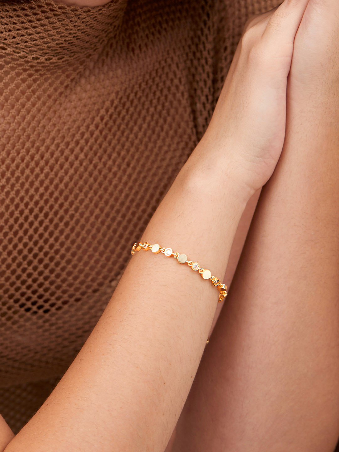 MINUTIAE Brass Gold-Plated Link Bracelet