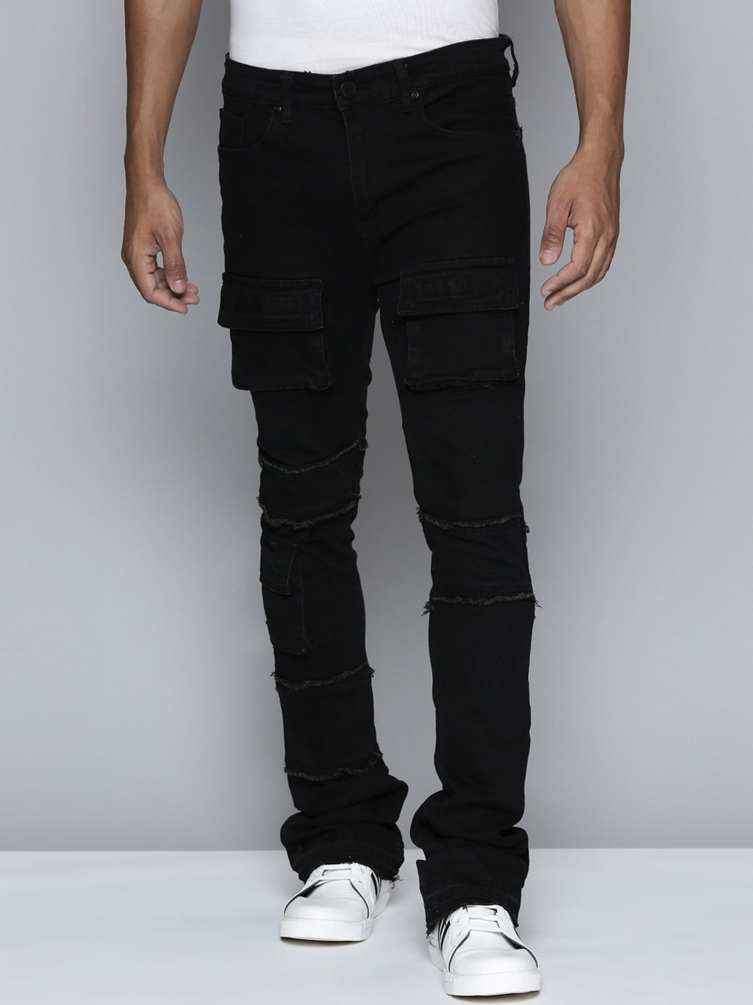 WAIMEA Men Hollywood Bootcut Mildly Distressed Stretchable Jeans