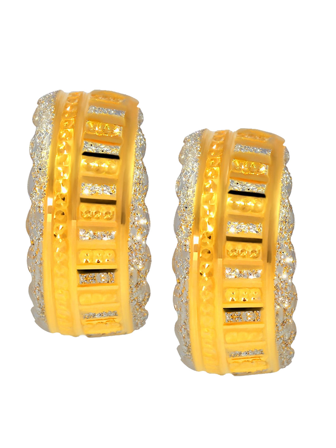 BHIMA 22KT Gold Hoop Earrings-3.01gm