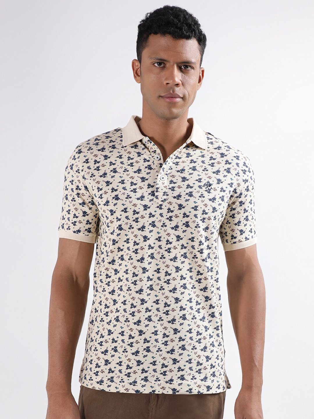 LINDBERGH Floral Printed Polo Collar T-shirt
