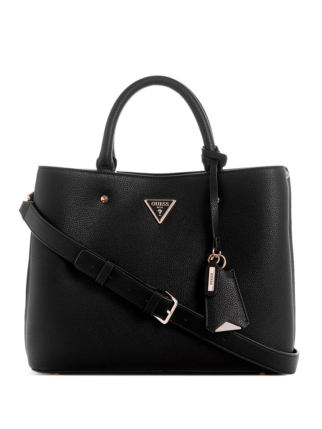 GUESS Brand Logo Embossed Structured Handheld Bag